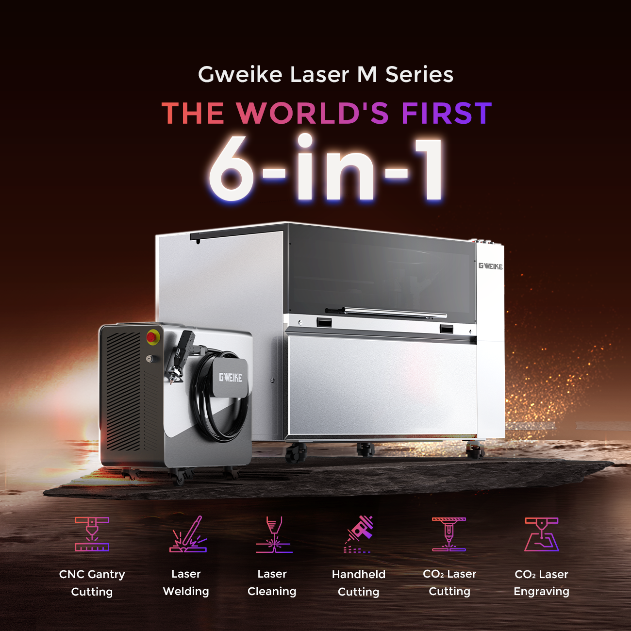 6 in 1 CNC Laser Cutting Machine and Fiber Laser Welding Machine