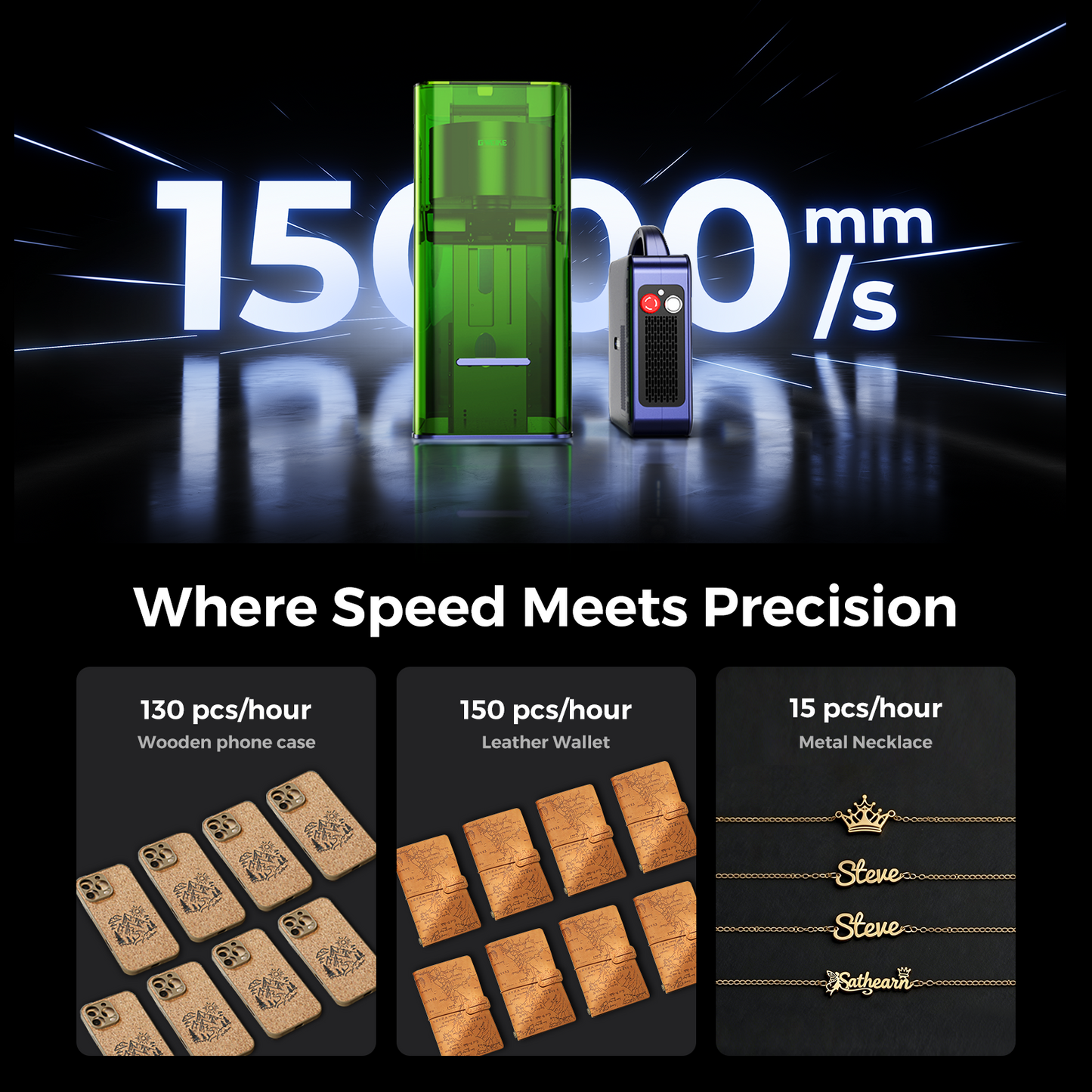 Gweike G3 60W/30W MOPA Fiber & 40W Diode Dual Laser Engraver
